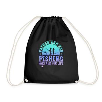 poisson, poisson, pêche, lac, mer, pêche, faune, exotique - Sac de sport léger - noir - Devant
