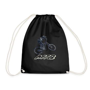 Downhill mountain biking - Drawstring Bag - black - Front