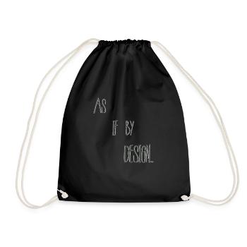 As if by design - Drawstring Bag - black - Front