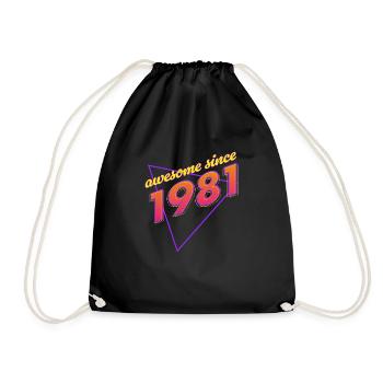 Rétro - Awesome since 1981 - Sac de sport léger - noir - Devant