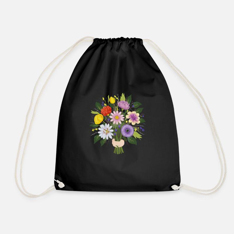 Bouquet de fleurs de jardin - Sac de sport léger - noir