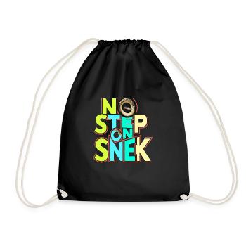 No Step On Snek - Drawstring Bag - black - Front