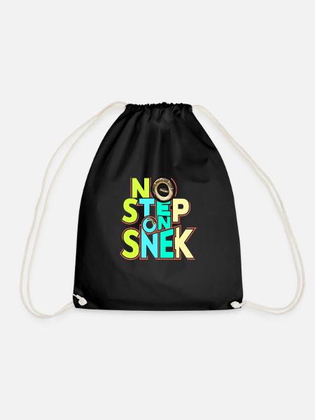 No Step On Snek - Drawstring Bag - black