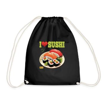 I Love Sushi - Turnbeutel - Schwarz - Vorne