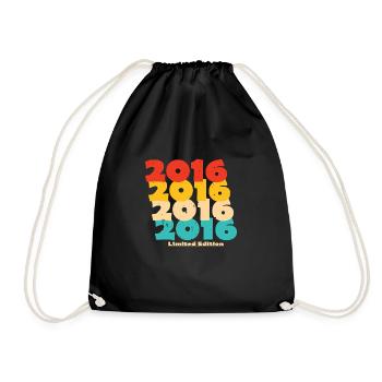 2016: Limited Edition - 8th Anniversary - Drawstring Bag - black - Front
