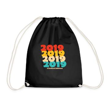 2019: Limited Edition - 5th Anniversary - Drawstring Bag - black - Front