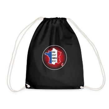 On est bien ici! - Sac de sport léger - noir - Devant