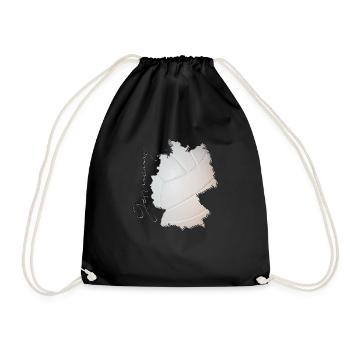 Germany Map Framed Real Volleyball EN - Drawstring Bag - black - Front