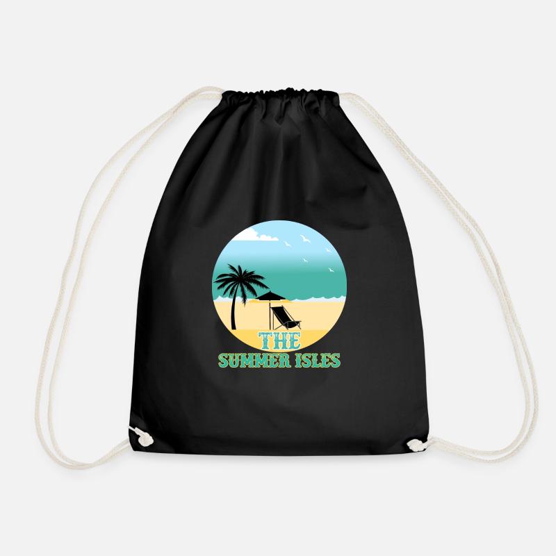 The islands, summer - Drawstring Bag - black