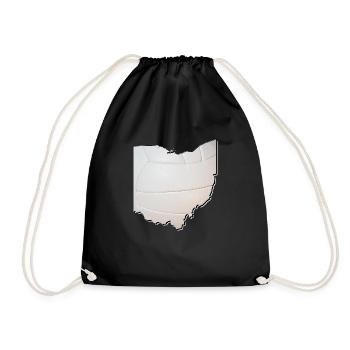 Ohio (États-Unis) | Vrai volley-ball | Carte - Sac de sport léger - noir - Devant