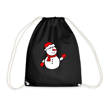 bonhomme de neige - Sac de sport léger - noir - Devant