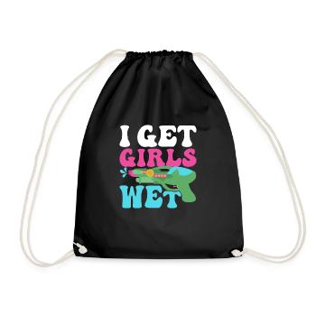 Je comprends les filles mouillé squirt pistolet été plaisir de l’eau - Sac de sport léger - noir - Devant