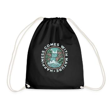 Le bonheur vient avec la nature - Sac de sport léger - noir - Devant