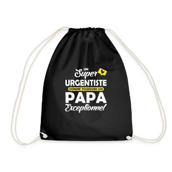papa et urgentiste / futur papa exceptionnel - Sac de sport léger - noir - Devant