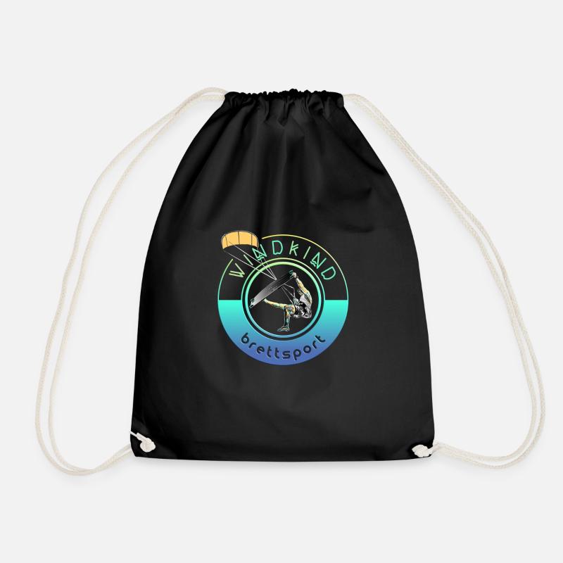 Kitesurfer Windkind - Turnbeutel - Schwarz