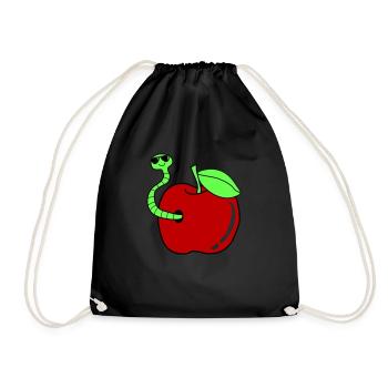 Worm Apple Sunglasses - Drawstring Bag - black - Front