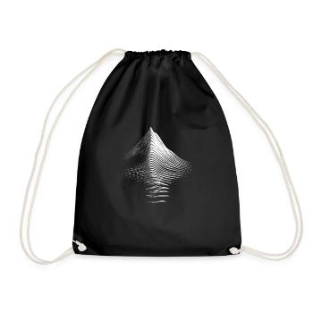 Mountains and life lines - Drawstring Bag - black - Front