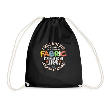 Je n’achèterai pas de quilter en tissu - Sac de sport léger - noir - Devant
