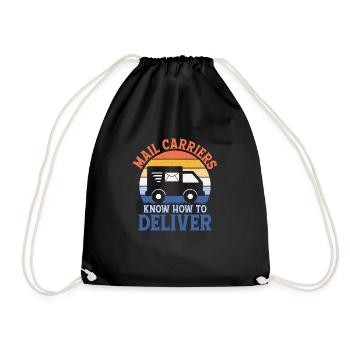 Mail Carriers Know How To Deliver Postal Worker Ma - Turnbeutel - Schwarz - Vorne
