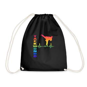 Taekwondo Taekwondo-korean-martial-arts poomsae - Turnbeutel - Schwarz - Vorne