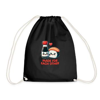 Sushi and soy sauce - Drawstring Bag - black - Front