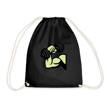 Musculation des muscles des haltères - Sac de sport léger - noir - Devant