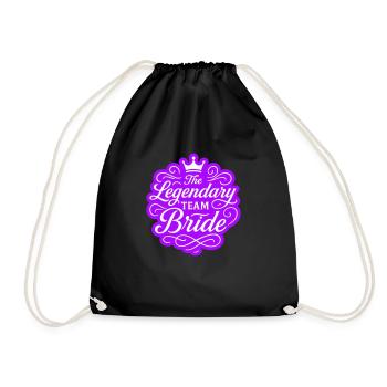 Team Bride Hen Party - Drawstring Bag - black - Front