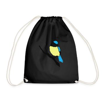 Oiseau - Bird - Vogel - Sac de sport léger - noir - Devant
