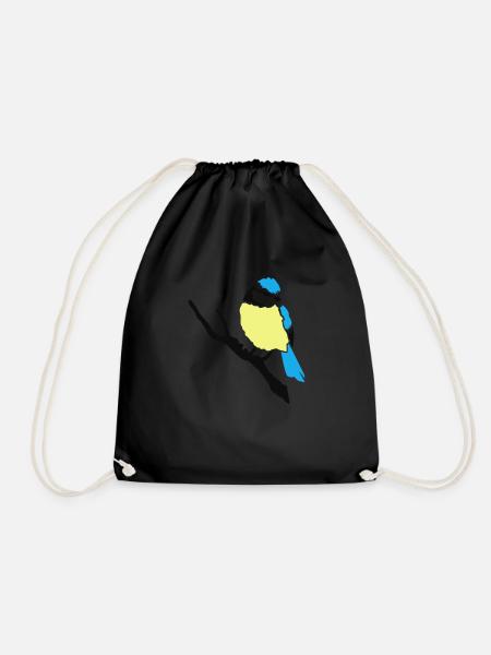 Blaumeise Vogel Meise - Turnbeutel - Schwarz