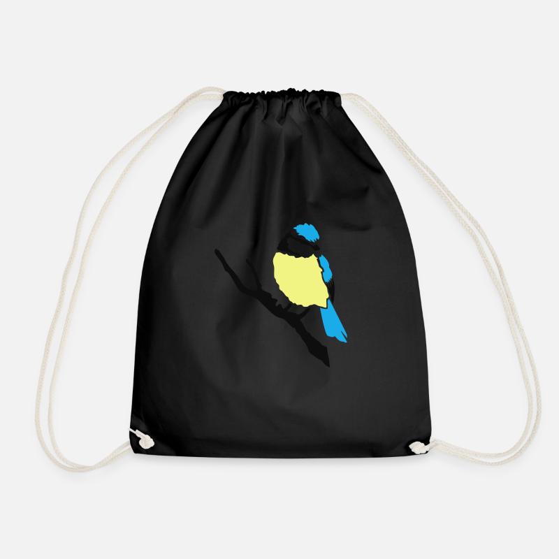 Blaumeise Vogel Meise - Turnbeutel - Schwarz