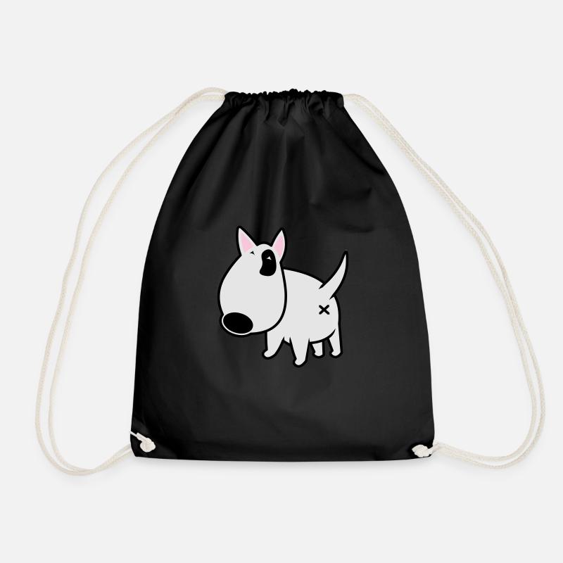 bully_illu_backside_3c - Drawstring Bag - black