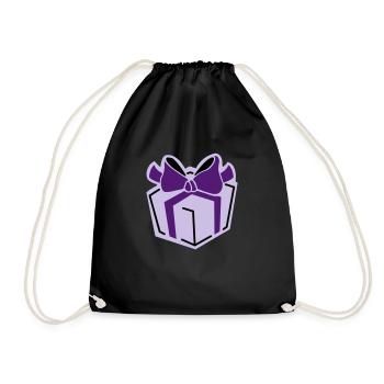 Geschenk 3 - Turnbeutel - Schwarz - Vorne