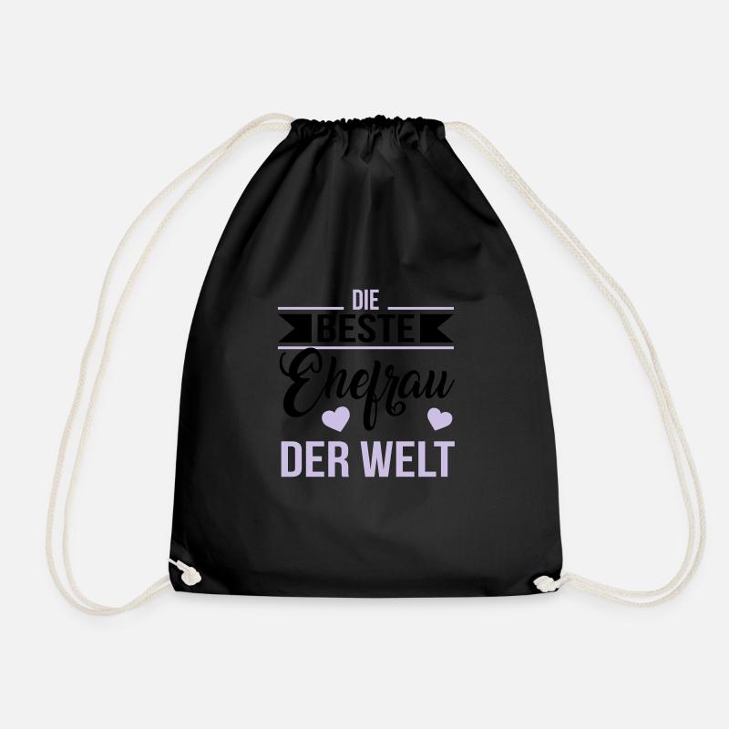 Die beste Ehefrau der Welt - Turnbeutel - Schwarz