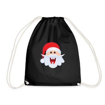 Funny Santa Claus! Funny Santa Claus - Turnbeutel - Schwarz - Vorne