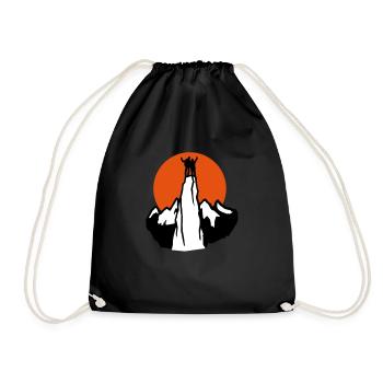 Grimpeurs dans le coucher du soleil - Sac de sport léger - noir - Devant