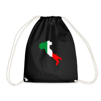 Italy colors undegraded - Drawstring Bag - black - Front