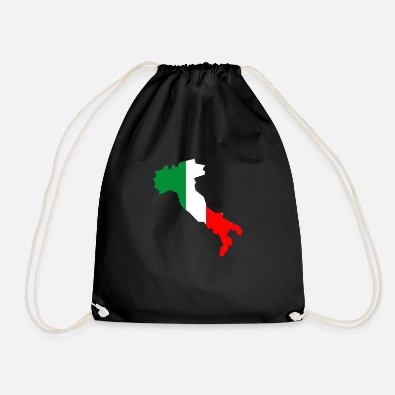Italy colors undegraded - Drawstring Bag - black