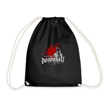downhill - mountainbiking - Drawstring Bag - black - Front