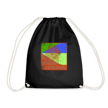 Gerbil in used look - Drawstring Bag - black - Front
