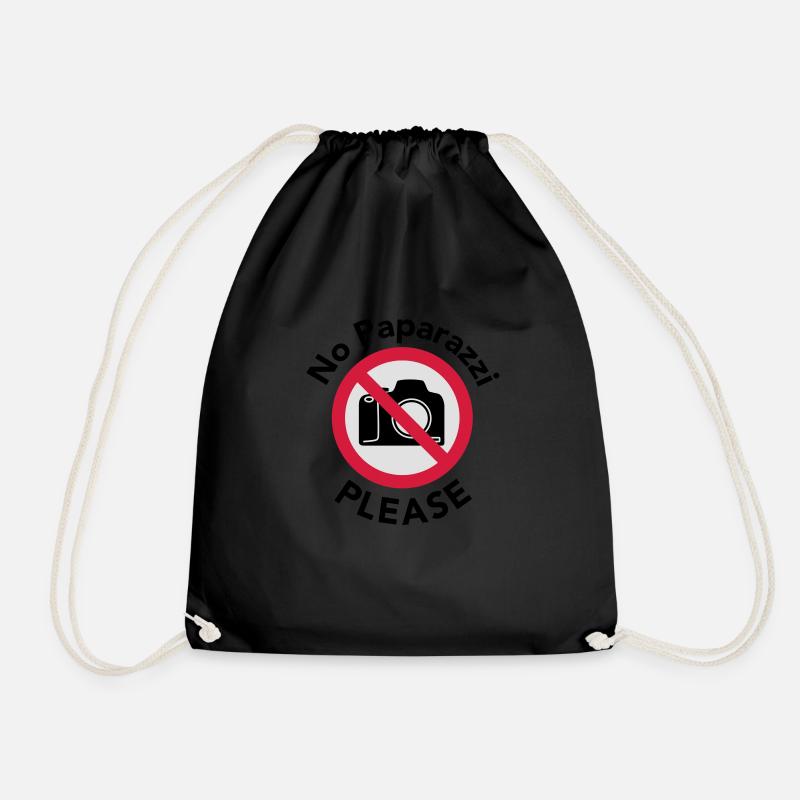 No Paparazzi Please (Almost Famous) - Drawstring Bag - black