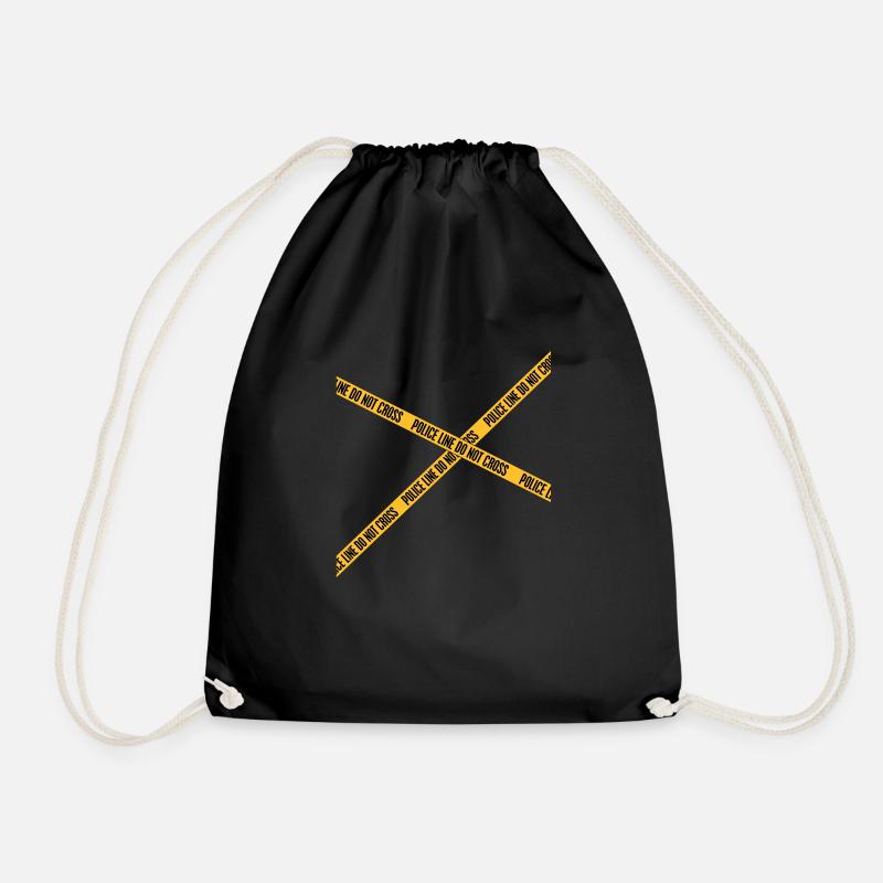 Police Line - Drawstring Bag - black