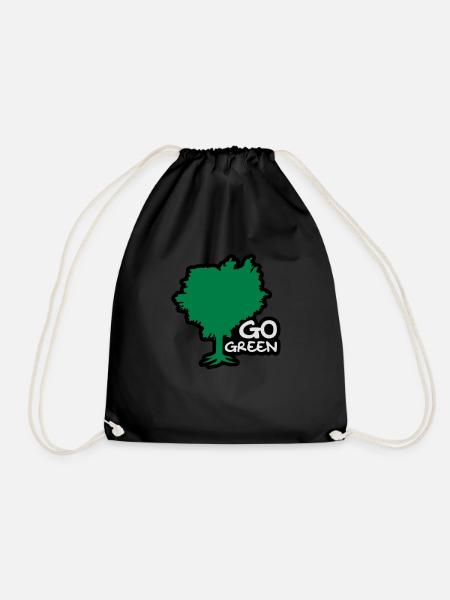Go Green - Drawstring Bag - black