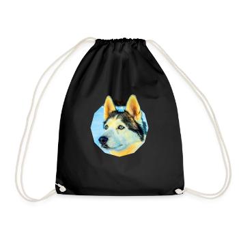 chien de traîneau - Sac de sport léger - noir - Devant