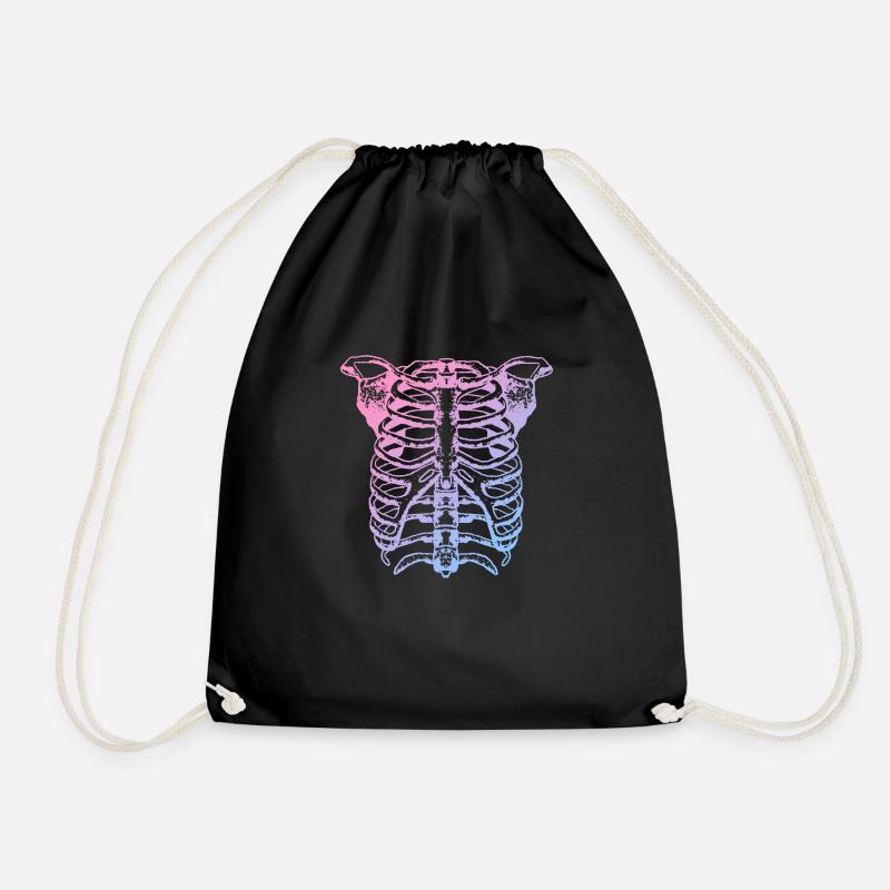Skeleton - Drawstring Bag - black