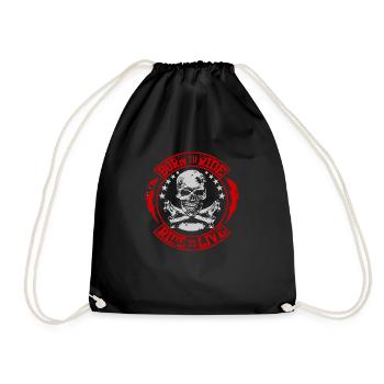 motard moto motard - Sac de sport léger - noir - Devant