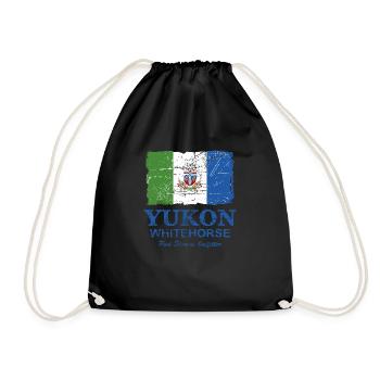 Yukon Flag - Canada - Vintage Look - Turnbeutel - Schwarz - Vorne