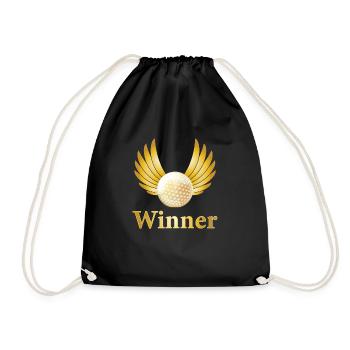 Gagnant de golf golf balle cours cadeau trophée sport - Sac de sport léger - noir - Devant