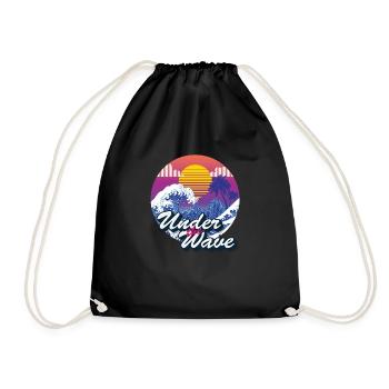 Under the wave - Drawstring Bag - black - Front