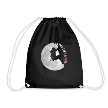 Climb Like A Girl Mountaineering Girls Climbing - Drawstring Bag - black - Front