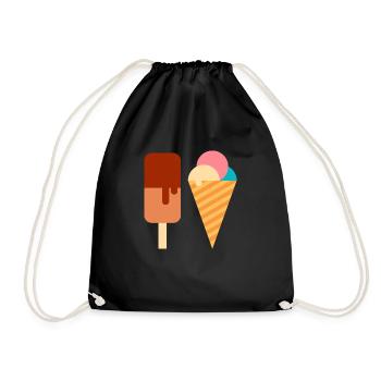 Crème glacée - Sac de sport léger - noir - Devant